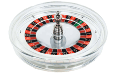 Cammegh Crystal roulette wheel, fully transparent, acryl