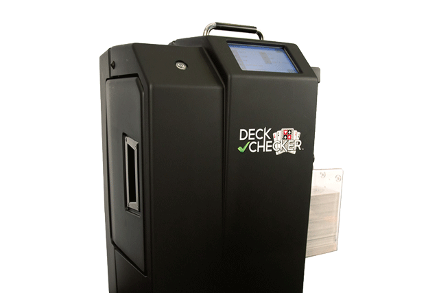 Deck checker for casino playing cards