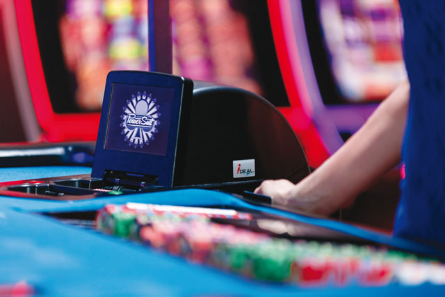i-Deal shuffle machine for casino poker games, security.