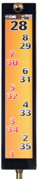 Winning number display for american roulette gaming tables