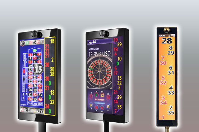 Cammegh Billboard display/monitor for american roulette casino gaming tables